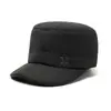 Chapéu Plano de Pelo de Vison Quente com Proteção para Ouvido Masculino de Inverno para Homens de Meia-Idade e Idosos e Pais Chapéu de Algodão à Prova de Vento e Frio com Forro de Lã