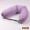 Almohada en forma de U, sin impresión, estilo similar, multifuncional, para viajes, para el cuello, para avión, con logotipo personalizable
