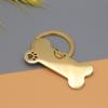 Etiqueta de cão de aço inoxidável titânio aço titânio osso de cão pet tag pingente pingente placa de identificação de padrão de metal letras de placa de identificação