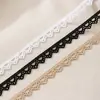 Ribete de encaje con borde ondulado hueco en forma de abanico de seda de leche de 1,2 cm para ropa, lencería, dobladillos de faldas, accesorios DIY para textiles del hogar