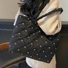Bolso de mano para estudiantes universitarios, estilo informal, para mujer, para otoño e invierno, bandolera de un solo hombro, bolso informal para debajo del brazo.