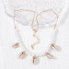 Collar bohemio con colgante de borla de concha, perla de imitación, para mujer, moda, estilo playero, diseño nicho