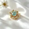 Corte Rosa Copo de Nieve Accesorios de Joyería Multiusos Pulsera de Cuentas Hecha a Mano DIY Collar Electrochapado en Oro Real