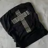 Verão Europeu e Americano Novo Estilo da Moda Acessórios Metálicos Estampados Colete Cruzado Calça Casual Conjunto Feminino Atacado