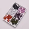 Miçangas Redondas Facetadas Coloridas de 6mm 8mm Zircônia Pedras Soltas Pedras Preciosas Coloridas Miçangas Redondas em Formato de Futebol Miçangas de Bola Miçangas Específicas para Pião