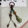 Llavero de Cerámica de Jingdezhen con Forma de Calabaza Estilo Étnico Colgante para Bolso de Tela Puesto del Mercado Nocturno Literario Joyería Pequeña al por Mayor en Stock
