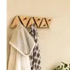 Gancho de ropa de madera maciza sin perforar para baño, perchero, puerta trasera, cocina