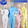 Vestuário antiestático Roupa de trabalho protectora à prova de poeira Oficina de alimentos Roupa limpa sem pó Roupa de trabalho com capuz conjugada antiestática