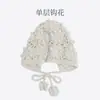 Producto Nuevo, Estilo Nuevo Sombrero para Niños, Sombrero de Lana con Diseño de Flor Hueca para Otoño e Invierno, Gorro de Punto con Protección para las Orejas para Niñas, Gorro de Punto para Bebé Niña