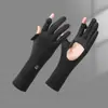 Guantes de Protección Solar de Nuevo Estilo para Verano, Conducción al Aire Libre y Ciclismo, Longitud Extendida hasta la Muñeca, Seda de Hielo, Pantalla Táctil, Protección UV, Diseño de Solapa para Mujer