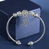 Pulsera Atrapasueños Plateada para Mujer Joven Moderna Versátil Estilo Mori Abierta Fresca Elegante ins Joyería de Mano Plateada al por Mayor