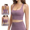 Camiseta de tirantes acanalada sin costuras transfronteriza para yoga con diseño de espalda cruzada, sujetador deportivo a prueba de impactos ajustado para correr y fitness 5518