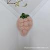 Pegatinas de tela tridimensionales con pequeñas flores de fresa de lana nueva, gancho de mano, suéter de lana multicolor tejido con pequeñas flores de fresa, decoración de abrigo