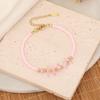 [Bingmeng] Pulseira de pedra natural multicolorida com design original, pulseira de contas de arroz boêmias da moda B470