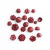 Al por mayor Cinabrio Natural Alto Contenido Arena Dorada Púrpura Semilla de Loto Flor de Loto Cuentas Espaciadoras Accesorios para Joyería DIY