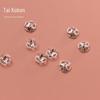 Prata 925 oco estrela de cinco pontas toro 6mm capa de conta pulseira DIY acessórios semi-acabados material de corda trançada à mão S0484