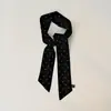 Pañuelo de Seda Estilo Ins de 90 cm de Largo y Estrecho, Diadema para Mujer, Estampado de Puntos, Tacto de Alta Gama, Cinta de Bufanda para Decoración de Muñeca