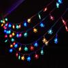 LED pequena cor corda de luz tenda estrela luz camping atmosfera corda de luz Natal decoração de festival ao ar livre luz piscando bateria
