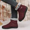 Nuevas botas de algodón de invierno para comercio exterior, botas de algodón cálidas de caña alta al por mayor transfronterizas, botas de nieve para mujer talla grande