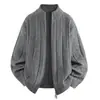 Otoño Invierno 2026 Nuevo Suéter Casual de Punto para Hombre Simple Cuello Alto Holgado con Cremallera Talla Grande Abrigo Suéter para Hombre