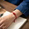 Pulseira de Cinábrio com Areia Dourada Roxa, Essencial para Passar em Provas, Pulseira do Ano Zodiacal para Casais com Fio Vermelho, Suprimento para Vendedores Ambulantes, Presente de Joia