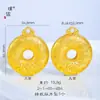 Colar com Pingente de Flor de Peônia Banhado a Ouro Estilo Igual da Loja de Ouro Puzuo com Pingente de Cem Bênçãos e Paz, Nova Corrente de Suéter Estilo Chinês