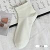 Calcetines de Mujer de Color Sólido, Cortos Elásticos Sin Costuras Antibacterianos Resistentes al Olor, Algodón Absorbente del Sudor Transpirables Resistentes al Desgaste Anti-Pilling Calcetines Zhuji