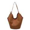 Bolso de Gamuza de Color Puro Estilo Coreano para Mujer 2025 Nuevo para el Trabajo Gran Capacidad Simple de un Solo Hombro Bolso Tote para Llevar en la Axila o a Mano para Mujer