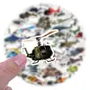 60 adesivos de grafite de helicóptero armado de desenho animado adesivos decorativos para mala guitarra computador skate copo d'água adesivos à prova d'água
