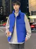 Ropa para Hombre Enbu Otoño e Invierno Color Sólido Engrosado Cuello Alto Chaleco de Algodón Tendencia Deportiva para Hombre Chaleco sin Mangas para Pareja Chaqueta Transfronteriza
