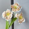 3 tulipas artificiais únicas impressão 3D tulipa segurando flores arranjo de flores de casamento salão de casamento flores artificiais atacado