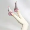 Calcetines de Yoga de Longitud Media con Degradado Otoño e Invierno para Mujer, Calcetines Antideslizantes Específicos para Pilates, Algodón Profesional para Deportes y Fitness al por Mayor Calcetines Gruesos