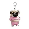 Amazon temu nuevo acrílico plano lindo perro caricatura llavero colgante mochila bolsa