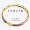 Promoción Transfronteriza Pulsera Sencilla de Fila de Diamantes de Zirconia Europeos y Americanos Pulsera Versátil de Diamantes Cristal Austriaco Pulsera Joyería