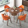 Juego de mesa y sillas de recepción y negociación de estilo minimalista nórdico para tiendas de té de leche y cafeterías, apartamentos y bed & breakfasts, mesa de comedor, mesa redonda pequeña para balcón