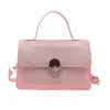 Nueva Moda Retro Coreana Simple Cerradura 2025 Empalme Viajero Bolso de Hombro Cruzado Bolso Cuadrado Pequeño para Mujer