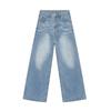 Nirben Denim Jeans Rectos Sueltos Estilo Coreano Nuevo para Hombre Diseño Personalizado de Bigotes de Gato Pantalones de Alta Calidad Modernos