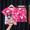 Pijama Infantil para Meninos e Meninas, Estilo Verão Curto de Manga Curta Fino, Meninas Pequenas, Bebê Desenho Animado, Conjunto de Verão Fofo e Super Fofo, Roupa de Casa