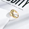 Oro chapado en cobre Amazon Europa y Estados Unidos anillo de cúpula grande, liso y grueso de venta caliente moda geométrica personalidad simple