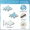 Decoración de pared de baño nórdica, 4 piezas, lista de madera, decoración de pared de madera costera, decoración náutica, colgante de pez marino