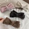 Moda Coreana Clip para el Cabello de Lazo de Doble Cara Tejido Etiqueta Dorada Clip Banana Clip para Cola de Caballo Accesorios de Alta Gama para el Cabello para Mujeres