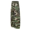 Calças de Trabalho Retas Camufladas Estilo Retro Americano 11Kn para Homens e Mulheres, Calças Cargo Casuais Largas com Patchwork Estampado de Leopardo Moda de Rua