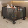 Estante de almacenamiento debajo del mueble del baño, carrito de baño, cesta de almacenamiento para detergente y polvo de lavandería, cesta para ropa sucia debajo del lavabo