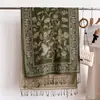 Patrón Vintage de Anacardos Imitación Cachemira Otoño e Invierno Cálido Versátil Elegante Chal Calentador de Cuello Bufanda Larga con Borlas Pañuelo para la Cabeza