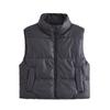 Moda Urbana Versátil Sin Mangas de Imitación de Cuero Pu Cuero Estilo Nuevo Otoño e Invierno 2025 Transfronterizo 3046244