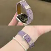 Adecuado para Apple S12S10987Se Correa de Reloj Starlight Kt Cat Moda Lujo Ligero Cuero Pulsera de Muñeca para Mujer Correa de Reloj