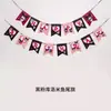 Banner de Feliz Cumpleaños Decoraciones de Cumpleaños para Niños Bebé Bandera de Cola de Pez de Papel Dorado Banderines de Fiesta Dibujos Animados