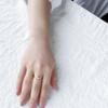 Anillo de plata de ley 925 con diseño de Shengyuan, anillo abierto liso con ondas irregulares para mujer, decoración de mano coreana con viento frío, venta al por mayor