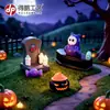 Decoraciones de Halloween accesorios horror fantasma calabaza luz dulces ataúd negro resina adornos comercio exterior transfronterizo micro paisaje