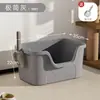 Caja de Arena para Gatos Extra Grande Antisalpicaduras Semicerrada Abierta Inodoro para Gatos Gigante Caja de Arena para Gatos Suministros para Gatos Venta al por Mayor